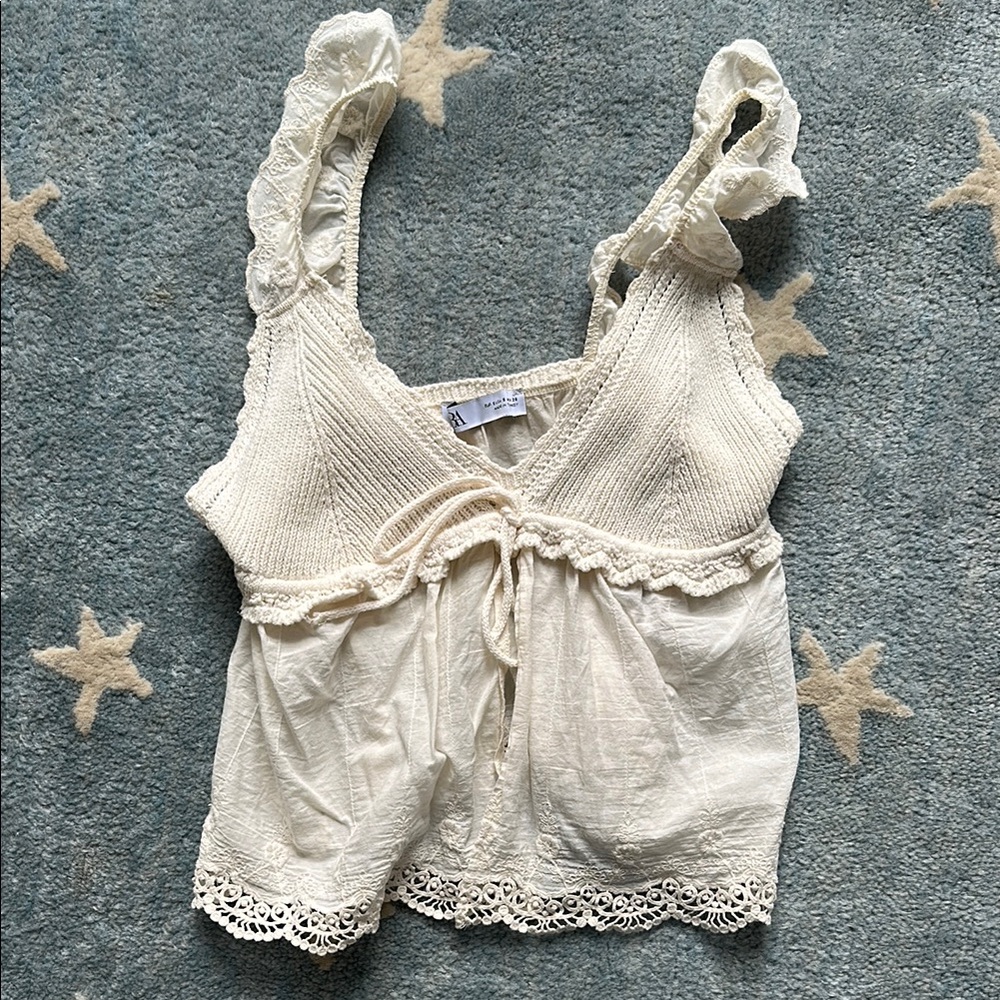 Gorgeous Zara Crochet/Lace Top, NWOT